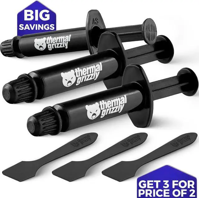 Alt view image 7 of 7 - Thermal Grizzly Kryonaut - High-Performance CPU Thermal Paste for Cooling All Processors, Graphics Cards, and Heat Sinks - Thermal Compound for Computers and Consoles (3 Pack Combo)