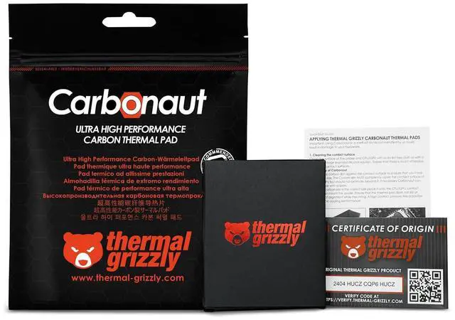 Alt view image 20 of 20 - Thermal Grizzly Carbonaut 51 x 68 x 0.2 mm