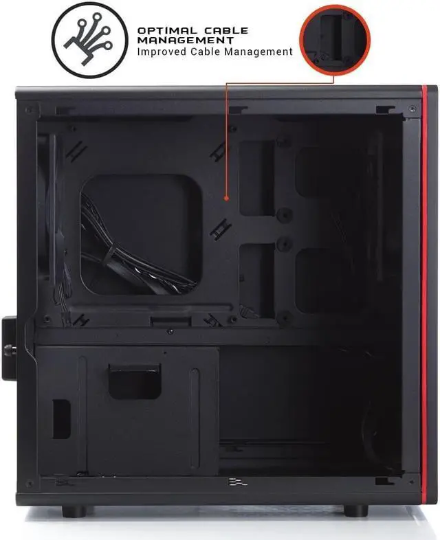 Alt view image 4 of 11 - Mini ITX Case, RIOTORO® CR280 Gaming Case with Clear Window Panel [(2) USB 3.0 Ports, (2) 120mm Case Fans, (3) Internal Drive Bays, (2) PCI Express Slots]