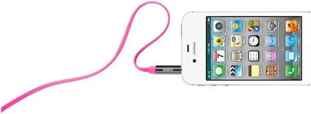 Alt view image 6 of 6 - BELKIN Pink Cell Phone - Chargers & Cables AV10127tt03-PNK for iPhone 5 / 5s and 5c and many other 3.5m compaible devices