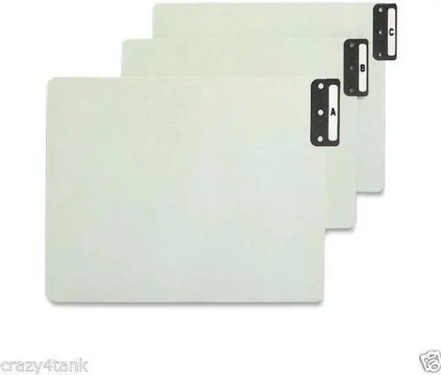 Alt view image 5 of 11 - Smead End Tab Guide Vertical A-Z/ST Letter Gray/Green 61676