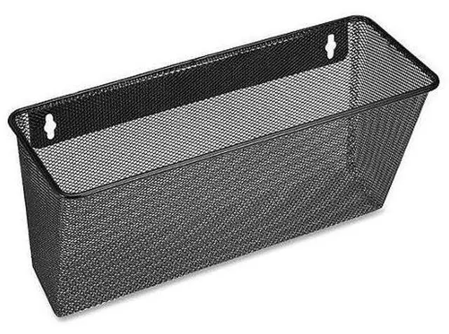 Alt view image 4 of 10 - Lorell Single Wall Pocket Ltr 12-5/8"x4-3/4"x6-5/8" Black Mesh 84144