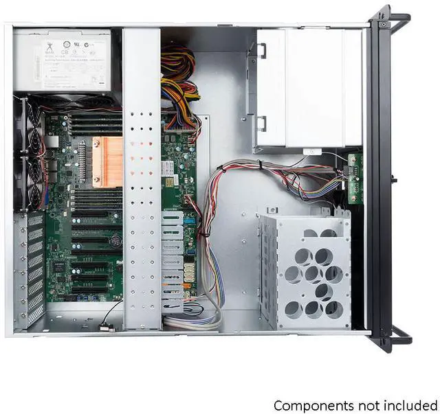 Alt view image 2 of 9 - In-Win Rackmount R400-01N 4U Entry Level No PS 3/1/(4) Bays NO BP/HD Tray