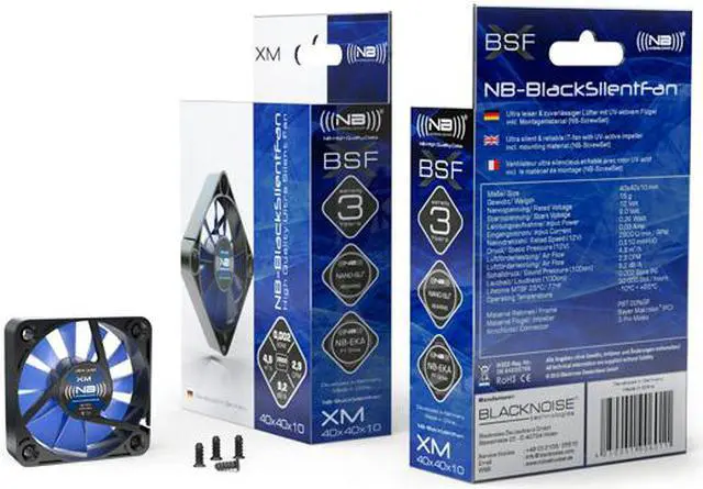 Alt view image 4 of 5 - Noiseblocker NB-BlackSilentFan XM-2 40mm 3800RPM Silent Classic Design Fan 14 dBA