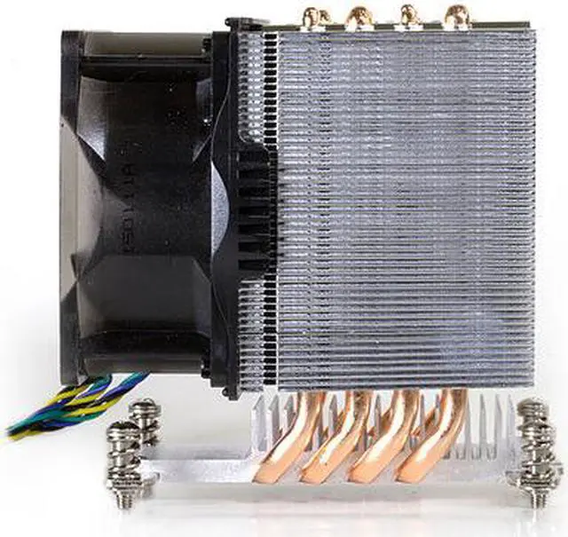 Alt view image 3 of 7 - Dynatron A19 AMD Socket AM4 Aluminum Stacked Fin with Heat Pipes Heatsink and Fan for 3U, Workstation