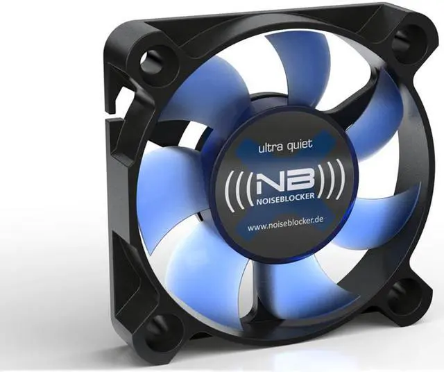Alt view image 4 of 6 - Noiseblocker NB-BlackSilent Fan XS-1 50mm x 10mm Ultra Silent Fan, 3000rpm, 3 pin, 16 dBA, 6.77 CFM