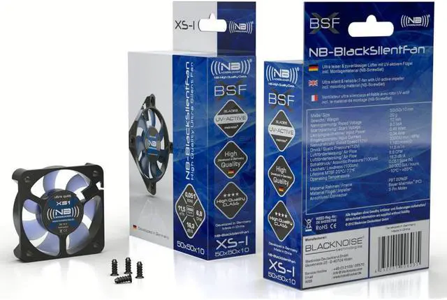 Main image of Noiseblocker NB-BlackSilent Fan XS-1 50mm x 10mm Ultra Silent Fan, 3000rpm, 3 pin, 16 dBA, 6.77 CFM