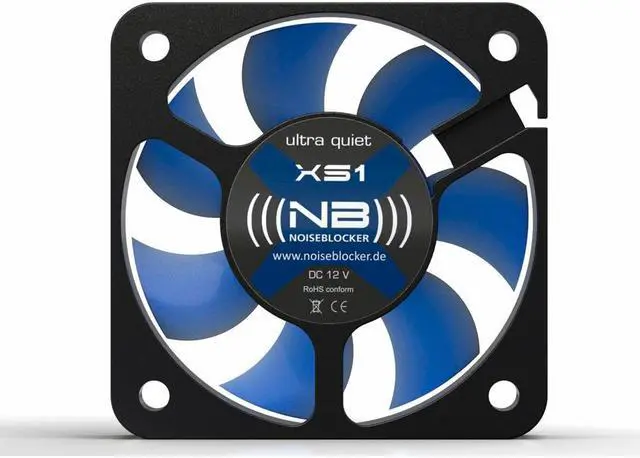 Alt view image 2 of 6 - Noiseblocker NB-BlackSilent Fan XS-1 50mm x 10mm Ultra Silent Fan, 3000rpm, 3 pin, 16 dBA, 6.77 CFM