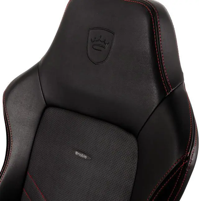 Alt view image 5 of 7 - noblechairs HERO Ergonomic Gaming & Office Chair - PU Leather, Reclining Backrest, Lockable Tilt, Lumbar Support, 4D Armrests, Supports Up to 150 kg - Black/Red