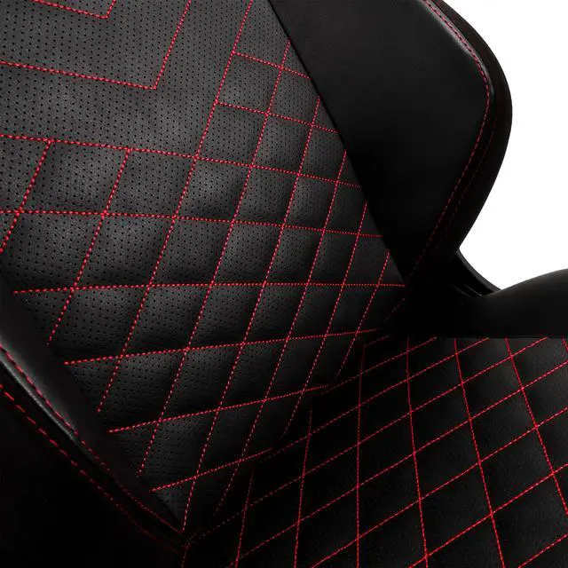 Alt view image 6 of 7 - noblechairs HERO Ergonomic Gaming & Office Chair - PU Leather, Reclining Backrest, Lockable Tilt, Lumbar Support, 4D Armrests, Supports Up to 150 kg - Black/Red
