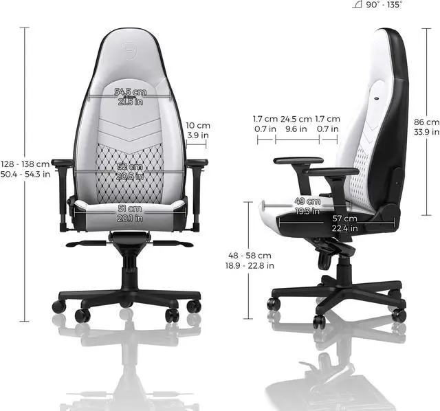 Alt view image 2 of 7 - noblechairs ICON Series White/Black