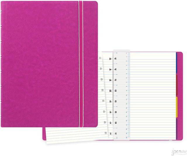 Filofax Refillable A5 (5.8 x 8.3) Ruled Notebook, Fuchsia 