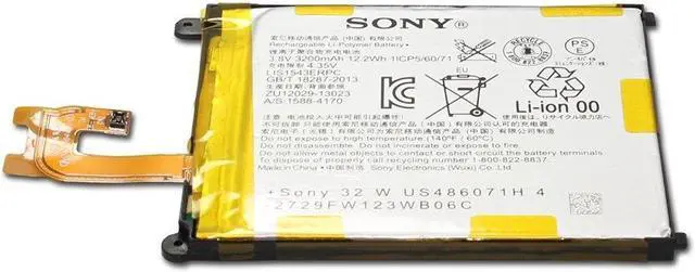 Alt view image 3 of 3 - New OEM SONY Xperia Z2 Internal Replacement Battery with Free Tools, D6502 D6503 D6543, LIS1543ERPC, 3200mAh