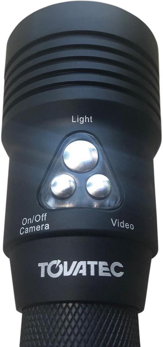 Alt view image 4 of 7 - Tovatec MERA1080 1000 Lumen Divelight with Integrated 1080P HD Underwater Camera Black Compact