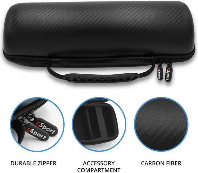 Alt view image 3 of 3 - JBL CHARGE 5 Waterproof Portable Speaker with Built-in Power bank and gSport Carbon Fiber Case (Black)