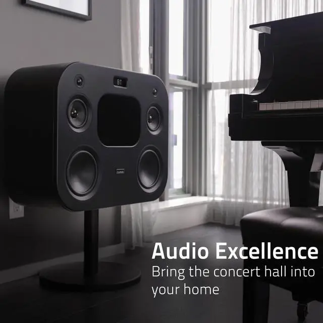 Alt view image 13 of 13 - Fluance Fi70 Three-Way Wireless High Fidelity Music System with Powerful Amplifier & Dual 8" Subwoofers (Black Ash)