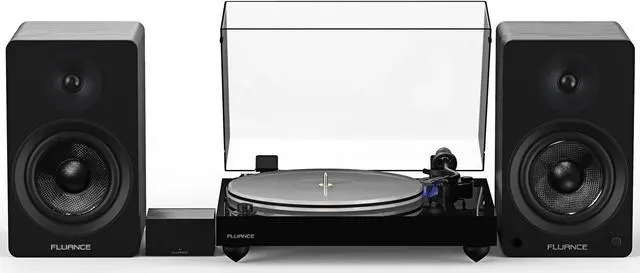 Main image of Fluance Reference RT85 High Fidelity Vinyl Turntable (Piano Black), PA10 Phono Preamp and Ai61 Powered 6.5" Bookshelf Speakers (Black Ash), Ortofon 2M Blue Cartridge, 120W Class D Amplifier, Bluetooth