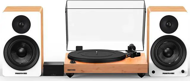 Main image of Fluance Reference RT82 High Fidelity Vinyl Turntable with PA10 Phono Preamp and Ai61 Powered 6.5" Bookshelf Speakers, Ortofon OM10 Cartridge, 120W Class D Amplifier, Bluetooth (Lucky Bamboo)