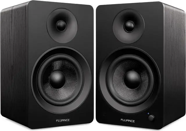 Alt view image 3 of 7 - Fluance RT80 Classic High Fidelity Vinyl Turntable with Ai61 Powered 6.5" Stereo Bookshelf Speakers, Diamond Stylus, Belt Drive, Built-in Preamp, 90W Class D Amplifier, Bluetooth