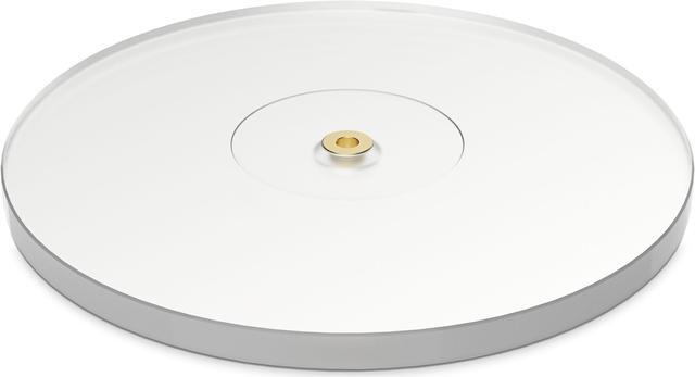 Alt view image 2 of 7 - Fluance High Density Frosted Acrylic Platter For Fluance Reference Turntables RT82/RT83/RT84/RT85, includes HiFi Vinyl Record Weight 760 gram Steel LP Disc Stabilizer