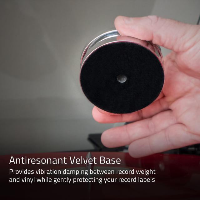 Alt view image 7 of 7 - Fluance High Density Frosted Acrylic Platter For Fluance Reference Turntables RT82/RT83/RT84/RT85, includes HiFi Vinyl Record Weight 760 gram Steel LP Disc Stabilizer