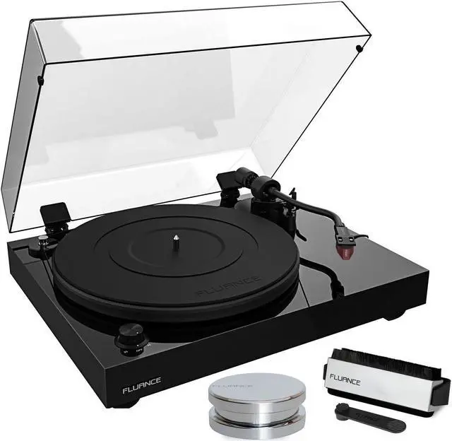Main image of Fluance RT83 Reference High Fidelity Vinyl Turntable Record Player with Ortofon 2M Red Cartridge, Speed Control Motor, Record Weight, 3 in 1 Stylus and Record Cleaning Vinyl Accessory Kit