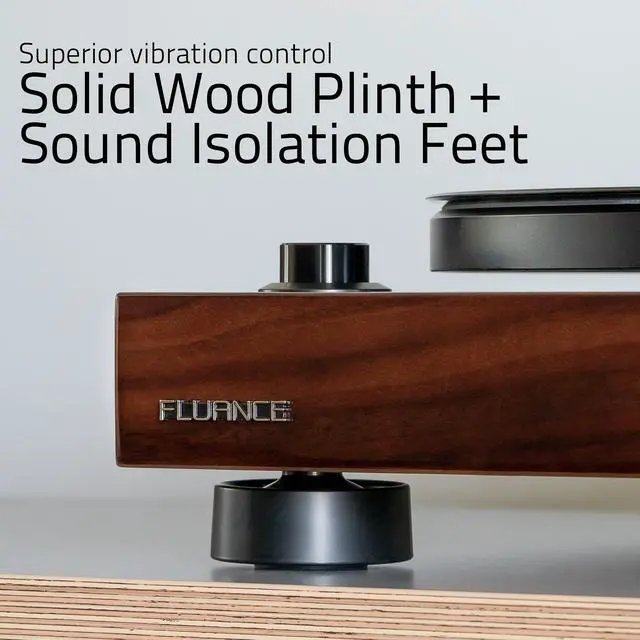 Alt view image 9 of 13 - Fluance RT81 Elite High Fidelity Vinyl Turntable Record Player with Audio Technica AT95E Cartridge, Belt Drive, Built-in Preamp, Adjustable Counterweight, High Mass MDF Wood Plinth - Piano Black