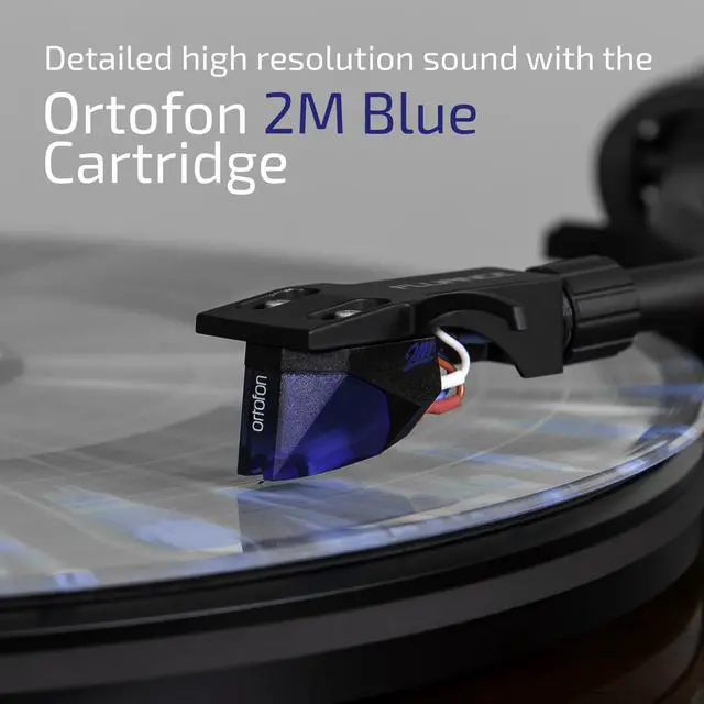 Alt view image 11 of 16 - Fluance RT84 Reference High Fidelity Vinyl Turntable Record Player with Ortofon 2M Blue Cartridge, Speed Control Motor, High Mass MDF Wood Plinth, Vibration Isolation Feet - Piano Black