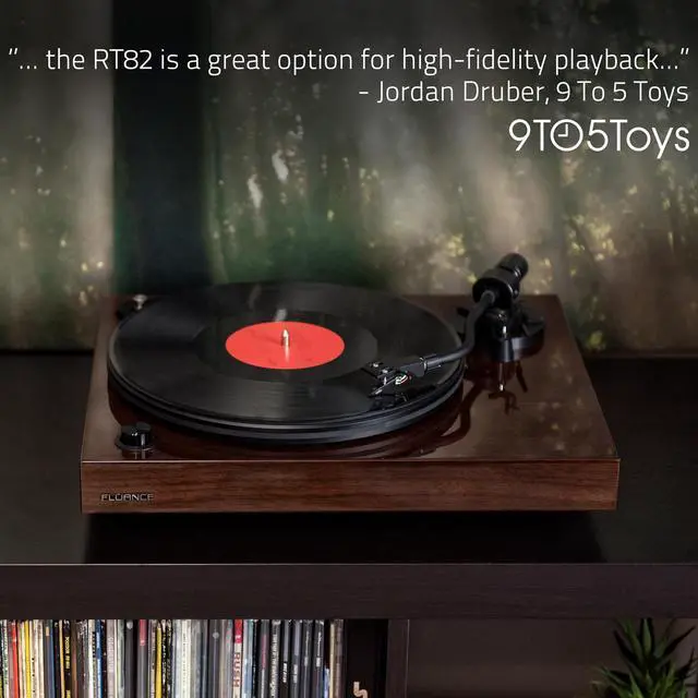 Alt view image 7 of 7 - Fluance Reference RT82 High Fidelity Vinyl Turntable with PA10 Phono Preamp and Ai41 Powered 5" Bookshelf Speakers, Ortofon OM10 Cartridge, 90W Class D Amplifier, Bluetooth (Natural Walnut)