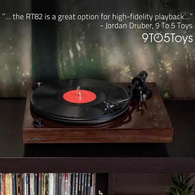 Alt view image 7 of 7 - Fluance Reference RT82 High Fidelity Vinyl Turntable with PA10 Phono Preamp and Ai61 Powered 6.5" Bookshelf Speakers, Ortofon OM10 Cartridge, 120W Class D Amplifier, Bluetooth (Natural Walnut)