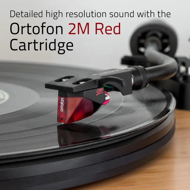 Alt view image 2 of 7 - Fluance RT83 Reference High Fidelity Vinyl Turntable Record Player with Ortofon 2M Red Cartridge, Speed Control Motor, High Mass MDF Wood Plinth, Vibration Isolation Feet - Bamboo