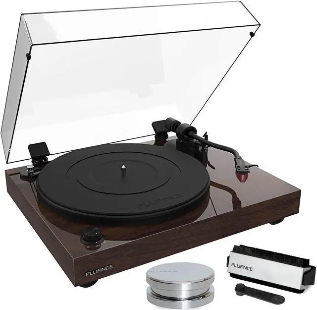 Main image of Fluance RT83 Reference High Fidelity Vinyl Turntable Record Player with Ortofon 2M Red Cartridge, Speed Control Motor, Record Weight, 3 in 1 Stylus and Record Cleaning Vinyl Accessory Kit
