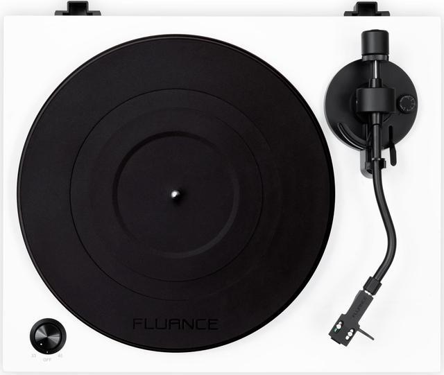 Alt view image 3 of 7 - Fluance RT81 Elite High Fidelity Vinyl Turntable Record Player with Audio Technica AT95E Cartridge, Belt Drive, Built-in Preamp, Adjustable Counterweight, High Mass MDF Wood Plinth - Piano White