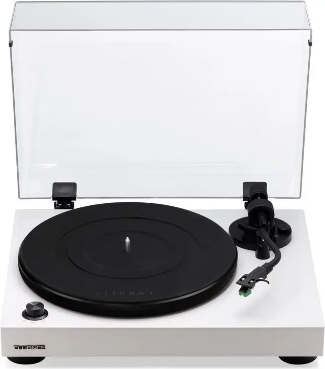 Alt view image 2 of 7 - Fluance RT81 Elite High Fidelity Vinyl Turntable Record Player with Audio Technica AT95E Cartridge, Belt Drive, Built-in Preamp, Adjustable Counterweight, High Mass MDF Wood Plinth - Piano White