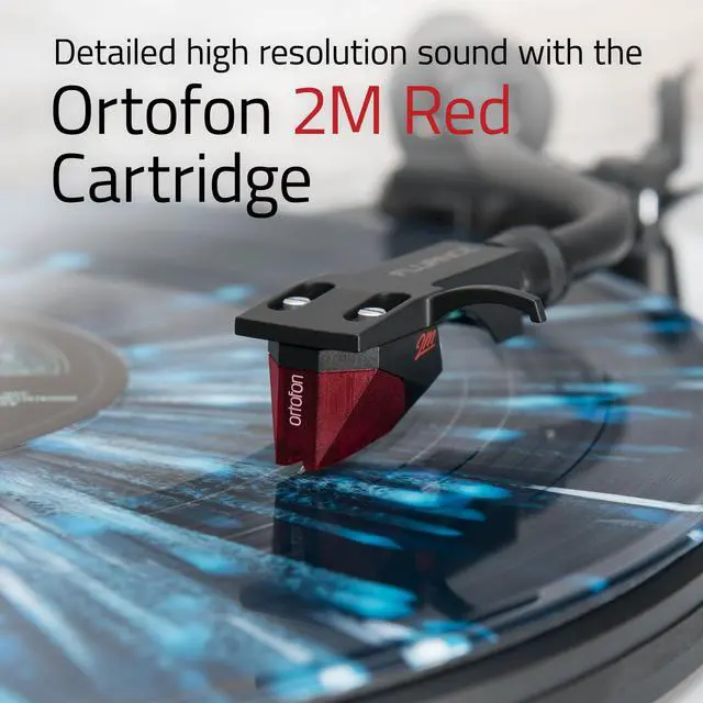 Alt view image 2 of 7 - Fluance RT83 Reference High Fidelity Vinyl Turntable Record Player with Ortofon 2M Red Cartridge, Speed Control Motor, High Mass MDF Wood Plinth, Vibration Isolation Feet - Piano White