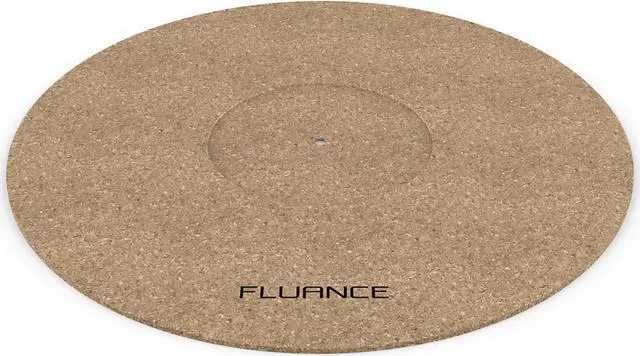 Alt view image 3 of 5 - Fluance Cork Platter Mat and HiFi Vinyl Record Weight 760 gram Steel LP Disc Stabilizer Turntable Accessory with Protective Velvet Pad for Vibration Damping (RW02)