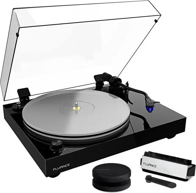 Main image of Fluance RT85 Reference High Fidelity Vinyl Turntable Record Player with Ortofon 2M Blue Cartridge, Acrylic Platter, Record Weight, 3 in 1 Stylus and Record Cleaning Vinyl Accessory Kit