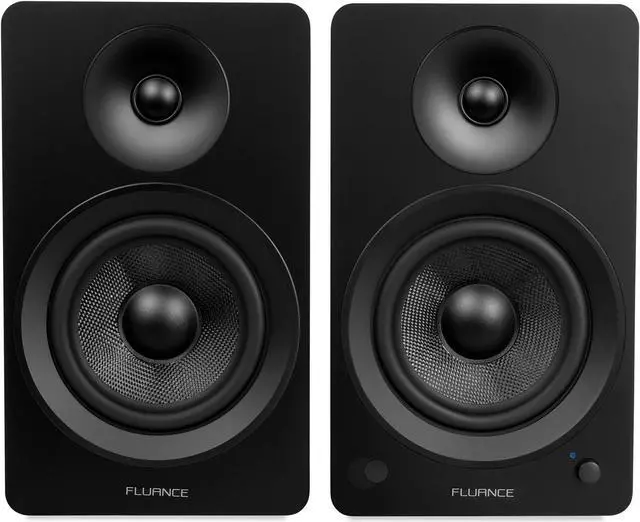 Alt view image 7 of 7 - Fluance RT81 Elite High Fidelity Vinyl Turntable (Piano Black), Ai61 Powered 6.5" Stereo Bookshelf Speakers (Black Ash), Diamond Stylus, Belt Drive, Built-in Preamp, 90W Class D Amplifier, Bluetooth