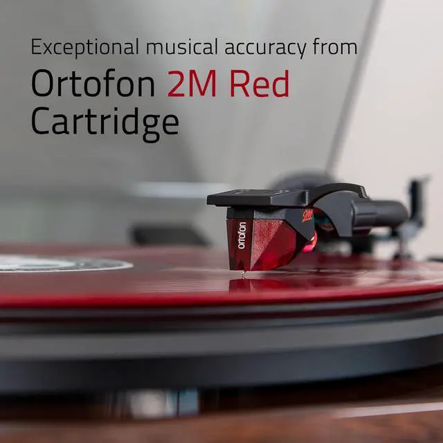 Alt view image 2 of 7 - Fluance RT83 Reference High Fidelity Vinyl Turntable Record Player with Ortofon 2M Red Cartridge, Speed Control Motor, Record Weight, 3 in 1 Stylus and Record Cleaning Vinyl Accessory Kit