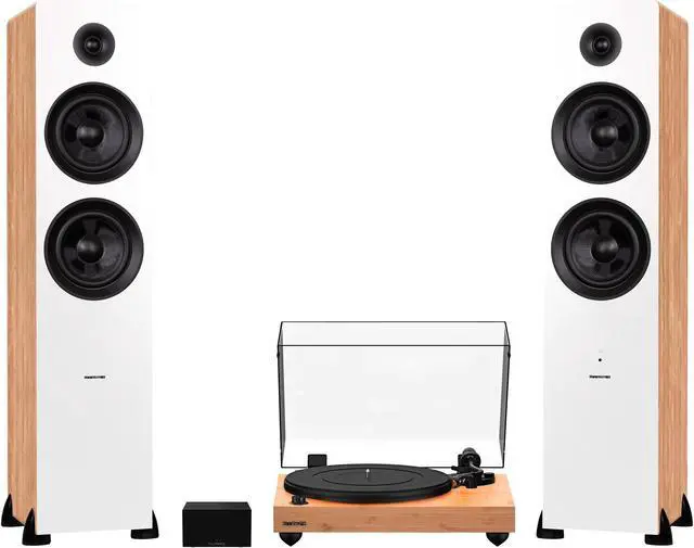 Main image of Fluance RT82 Reference High Fidelity Vinyl Turntable, PA10 Phono Preamp and Ai81 Powered Floorstanding Speakers, Ortofon OM10 Cartridge, 150W Class D Amplifier, Bluetooth (Lucky Bamboo)