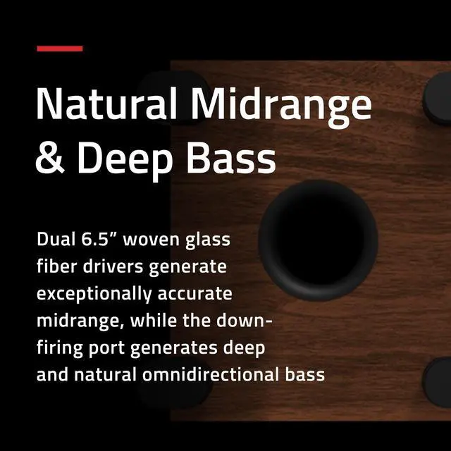 Alt view image 4 of 7 - Fluance Ai81 Elite Powered 2-Way Floorstanding Tower Speakers, 150W Built-in Amplifier for 2.0 Stereo Music & Movie Listening, TV, Turntable, PC & Bluetooth - 2x RCA, Optical, Sub Out (Natural Walnut)