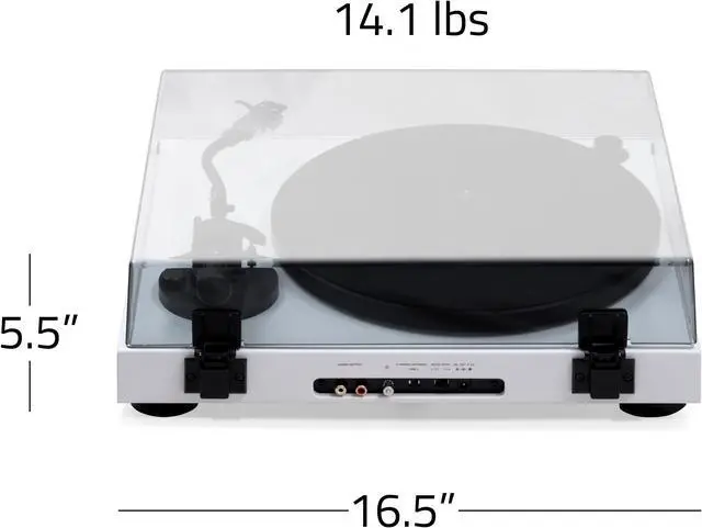 Alt view image 5 of 7 - Fluance RT81 Elite High Fidelity Vinyl Turntable (White) with Ai61 Powered 6.5" Stereo Bookshelf Speakers (Lucky Bamboo), Diamond Stylus, Belt Drive, Built-in Preamp, 90W Class D Amplifier, Bluetooth