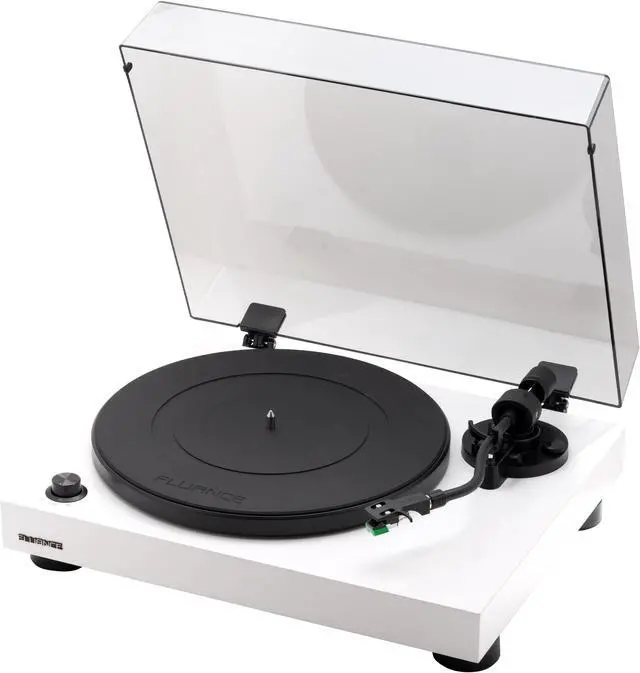 Alt view image 2 of 7 - Fluance RT81 Elite High Fidelity Vinyl Turntable (White) with Ai61 Powered 6.5" Stereo Bookshelf Speakers (Lucky Bamboo), Diamond Stylus, Belt Drive, Built-in Preamp, 90W Class D Amplifier, Bluetooth