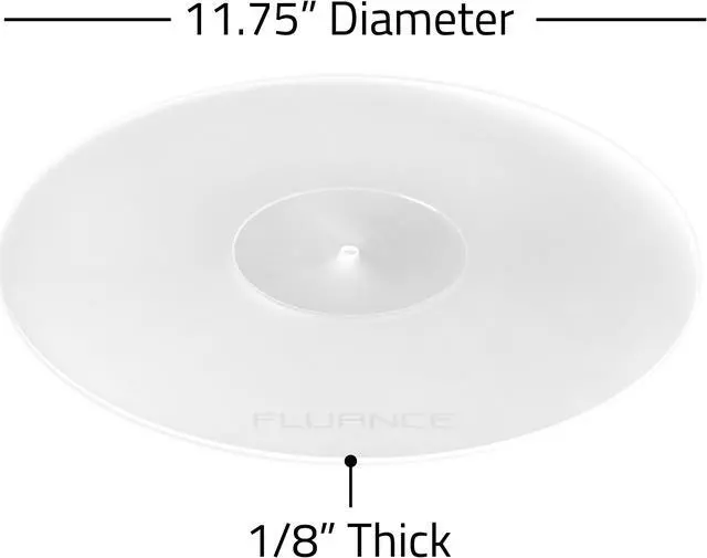 Alt view image 7 of 7 - Fluance Acrylic Platter Mat for Turntables - Reduces Vibrations for Improved Sound Clarity for Vinyl Record Playback, Antistatic, Precision Machined, Compatible with 12" Record Players (PM50)