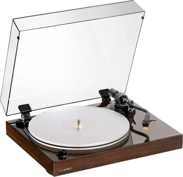 Main image of Fluance RT85N Reference High Fidelity Vinyl Turntable Record Player with Nagaoka MP-110 Cartridge, Acrylic Platter, Speed Control Motor, High Mass MDF Wood Plinth, Vibration Isolation Feet - Walnut