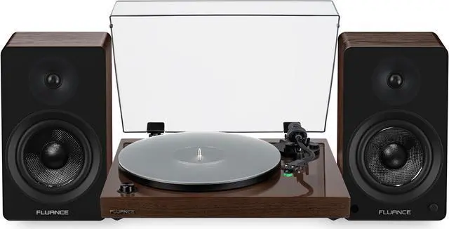 Main image of Fluance RT81+ Elite Vinyl Turntable and Ai61 6.5" Stereo Bookshelf Speakers Bundle: High Fidelity Sound, Detailed Audio Reproduction, Seamless Integration (Natural Walnut)