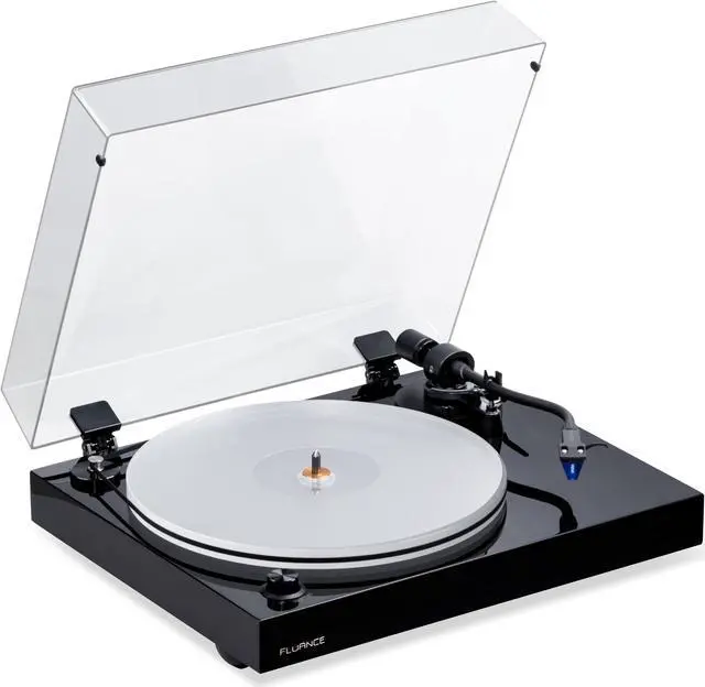 Alt view image 7 of 13 - Fluance RT85 Reference High Fidelity Vinyl Turntable Record Player with Ortofon 2M Blue Cartridge, Acrylic Platter, Speed Control Motor High Mass MDF Wood Plinth Vibration Isolation Feet - Piano Black