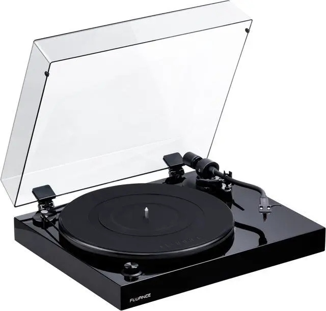 Alt view image 8 of 14 - Fluance RT82 Reference High Fidelity Vinyl Turntable Record Player with Ortofon OM10 Cartridge, Speed Control Motor, High Mass MDF Wood Plinth, Vibration Isolation Feet - Piano Black