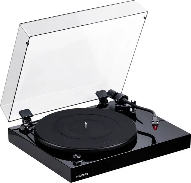 Alt view image 8 of 14 - Fluance RT83 Reference High Fidelity Vinyl Turntable Record Player with Ortofon 2M Red Cartridge, Speed Control Motor, High Mass MDF Wood Plinth, Vibration Isolation Feet - Piano Black