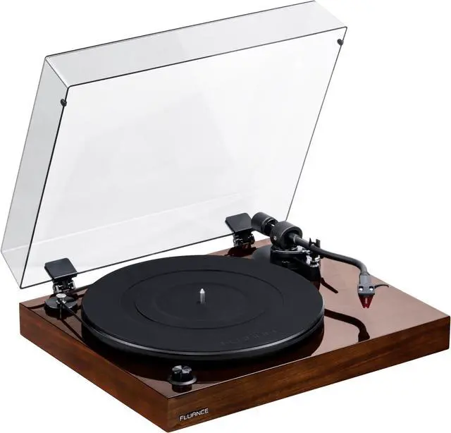 Alt view image 8 of 14 - Fluance RT83 Reference High Fidelity Vinyl Turntable Record Player with Ortofon 2M Red Cartridge, Speed Control Motor, High Mass MDF Wood Plinth, Vibration Isolation Feet - Walnut